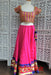 Navratri Pink Cotton 2Pc Choli Lengha - UK 10 / EU 36 - New - Indian Suit Company