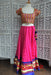 Navratri Pink Cotton 2Pc Choli Lengha - UK 10 / EU 36 - New - Indian Suit Company