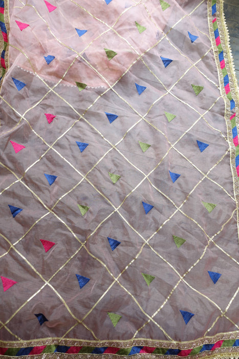 Cream Raw Silk Lengha - UK 10/EU 36 - New