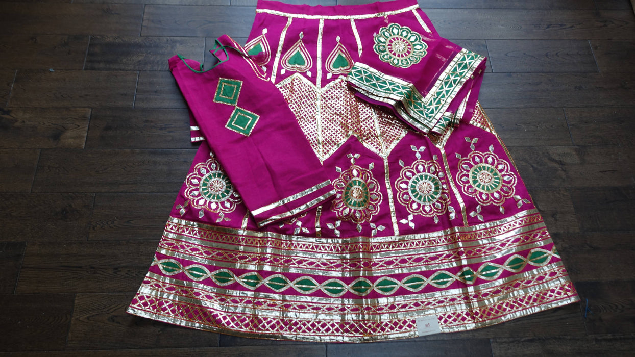 Pink Gota Lengha UK Size 14/EU 40 - New