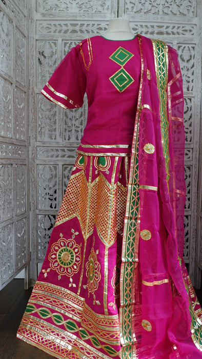 Pink Gota Lengha UK Size 14/EU 40 - New
