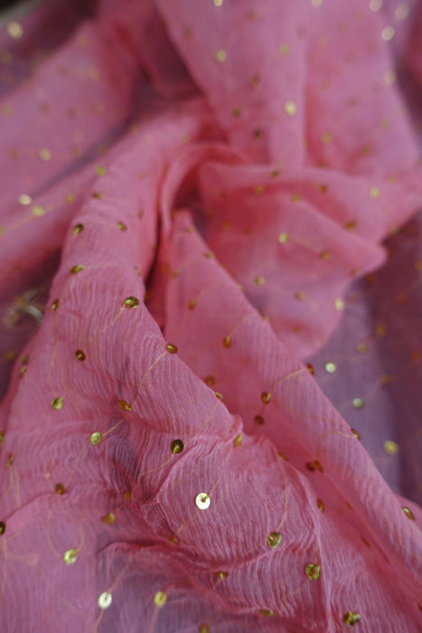 Peach Silk Vintage Wedding Lengha - Preloved