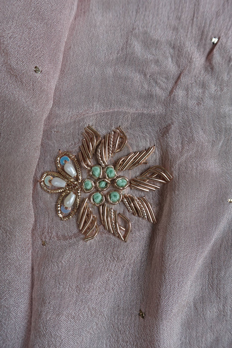 Mint Green And Pink Silk Lengha - UK 10/EU 36 - Preloved