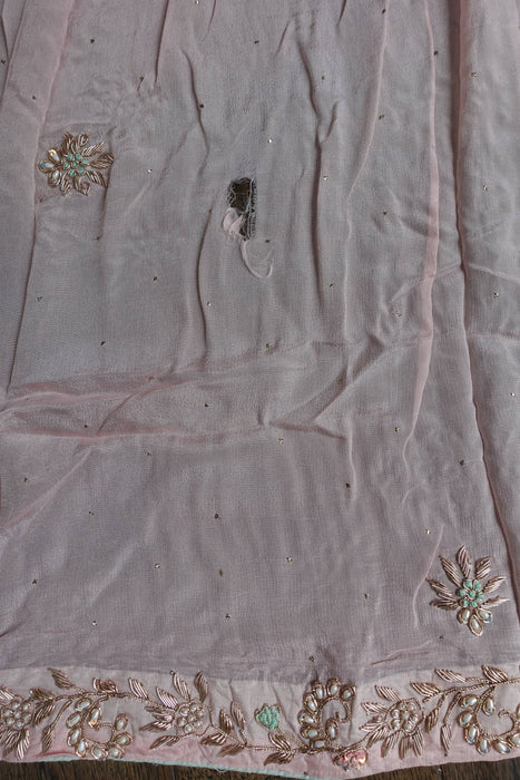 Mint Green And Pink Silk Lengha - UK 10/EU 36 - Preloved