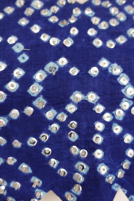 Blue Bandhani Cotton Lengha - UK 10/EU 36 - Preloved