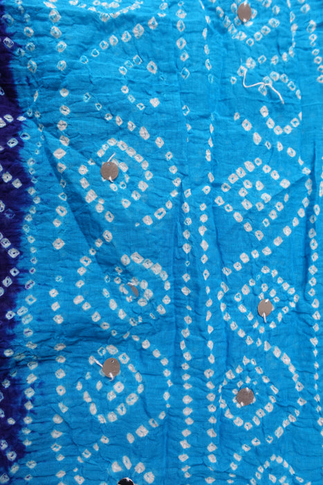 Blue Bandhani Cotton Lengha - UK 10/EU 36 - Preloved