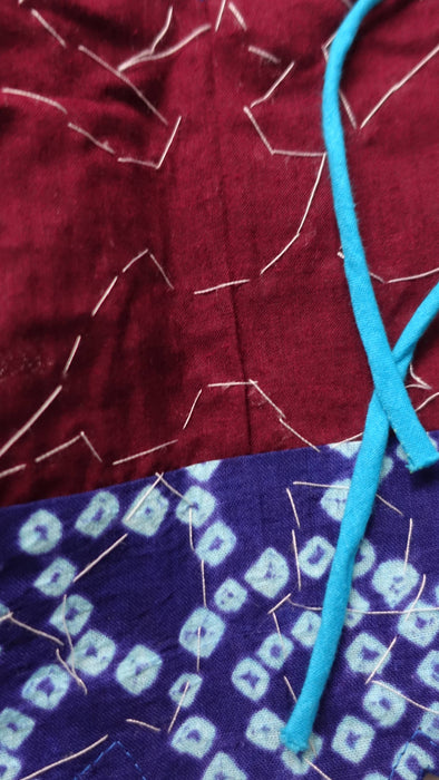 Blue Bandhani Cotton Lengha - UK 10/EU 36 - Preloved