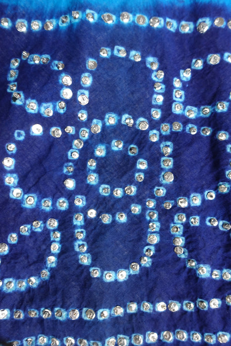 Blue Bandhani Cotton Lengha - UK 10/EU 36 - Preloved
