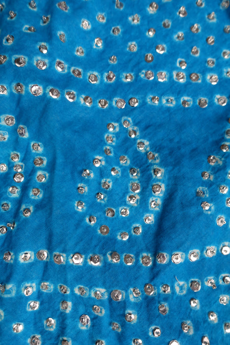 Blue Bandhani Cotton Lengha - UK 10/EU 36 - Preloved