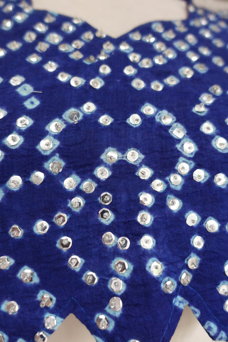 Blue Bandhani Cotton Lengha - UK 10 / EU 36 - Preloved