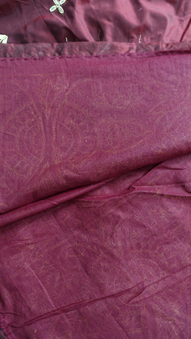 Maroon Vintage Silk 3PC Lengha - UK 12/EU 38 - Preloved