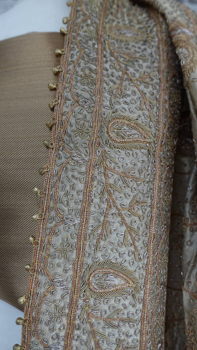 Gold Vintage Silk 3PC Lengha - Freesize - Preloved