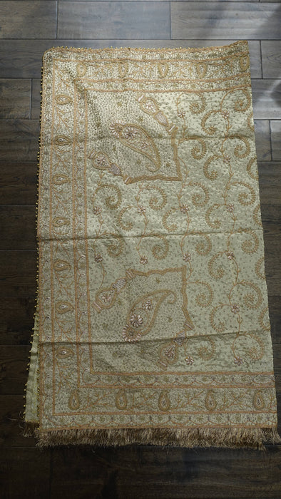 Gold Vintage Silk 3PC Lengha - Freesize - Preloved