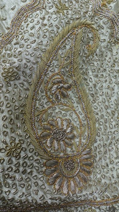 Gold Vintage Silk 3PC Lengha - Freesize - Preloved