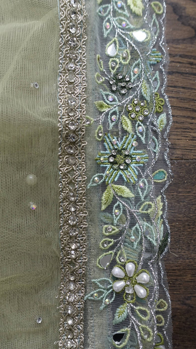 Green Embellished Lengha - UK 14/EU 40 - Preloved