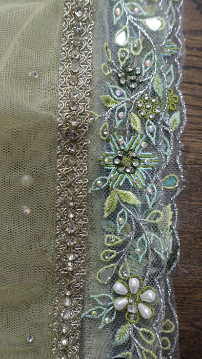 Green Embellished Lengha - UK 14/EU 40 - Preloved