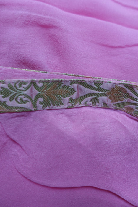 Pale Pink Brocade Churidaar Suit - UK 16 / EU 42 - New