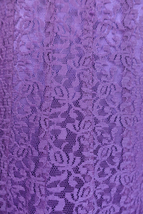 Purple Diamante Long Gown 4Pc - UK 24 / EU 50 - Preloved