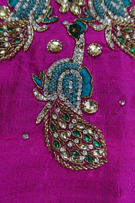 Vivid Purple Raw Silk Churidaar - UK 10/EU 36 - Preloved