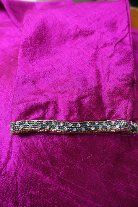 Vivid Purple Raw Silk Churidaar - UK 10/EU 36 - Preloved