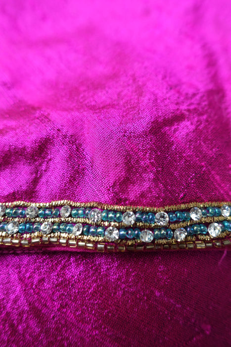 Vivid Purple Raw Silk Churidaar - UK 10/EU 36 - Preloved