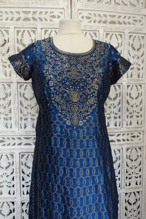 Blue Churidaar With Shawl - UK 12/EU 38 - Preloved