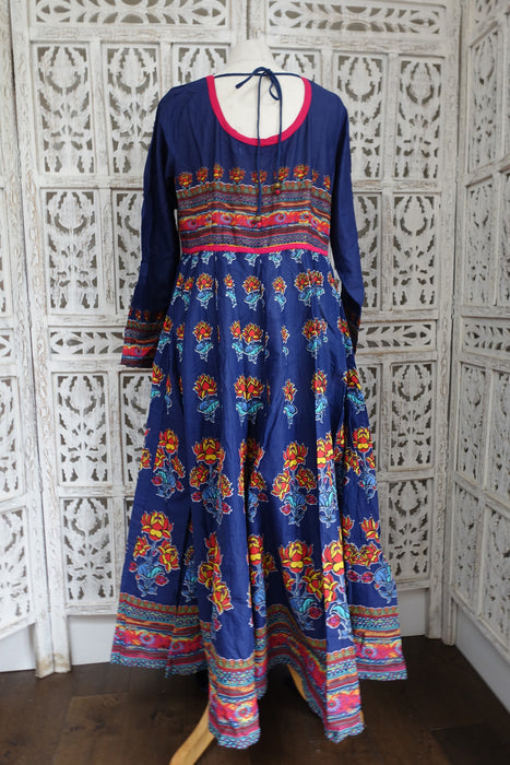 Blue Biba Frock With Plain Churidaar - UK 12 / EU 38 - New