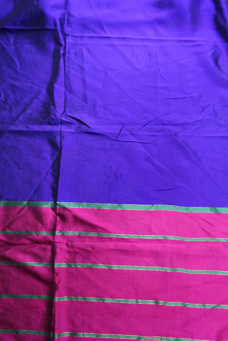 Purple Silk Blend Sari - New