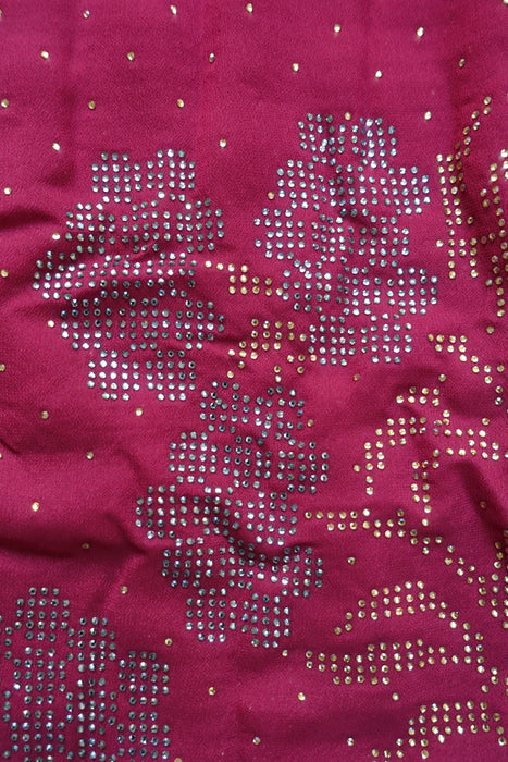 Maroon Chiffon With Blouse Piece - New
