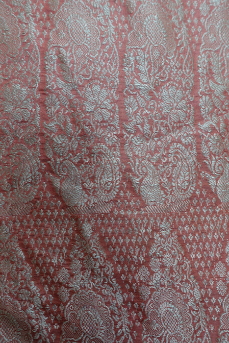 Caramel And Peach Bandhani Silk Sari - New