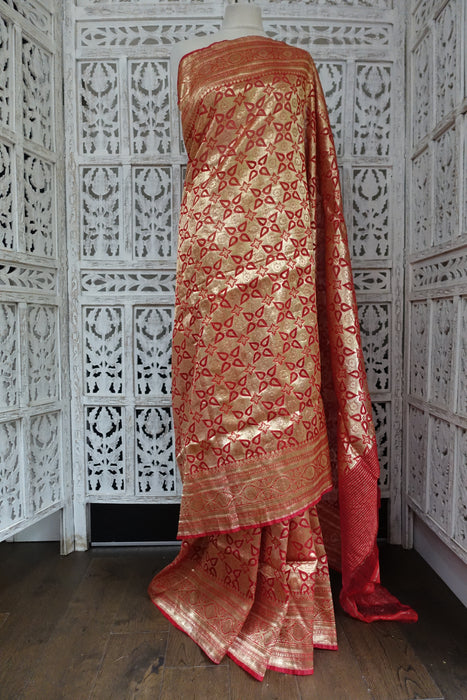 Red Vintage Wedding Silk Voile - New