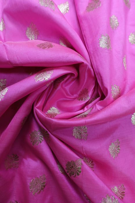 Pink Banarsi Pure Silk Vintage Sari - New