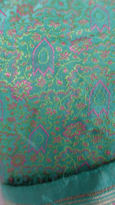 Soft Blue And Pink Sari With Blouse To Fit 36 Bust - New