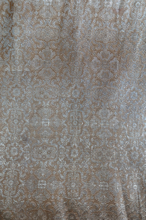 Maroon And Gold Brocade Vintage Sari - New