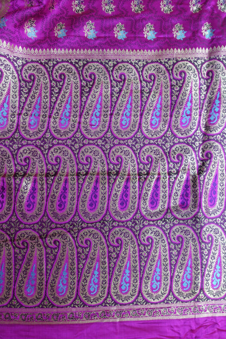 Pink Magenta Vintage Silk Sari -Preloved