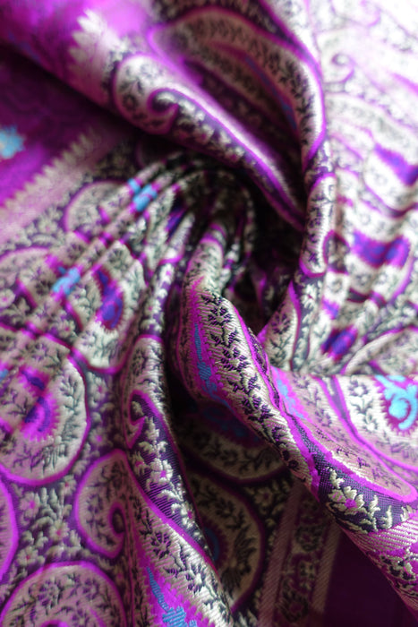 Pink Magenta Vintage Silk Sari -Preloved