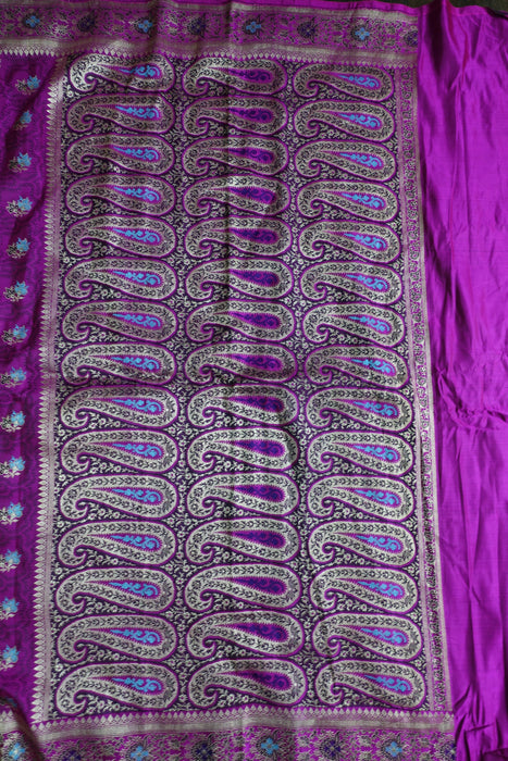 Pink Magenta Vintage Silk Sari -Preloved