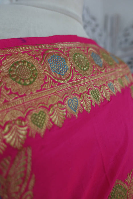 Pink Vintage Silk Sari - New