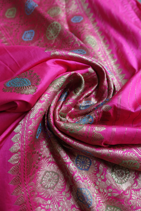 Pink Vintage Silk Sari - New