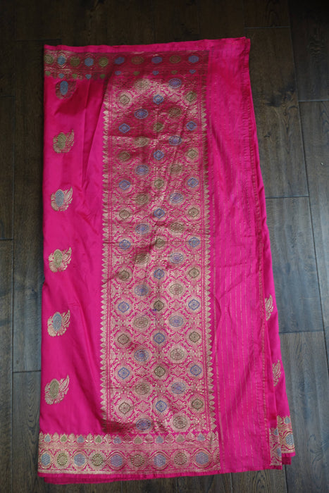 Pink Vintage Silk Sari - New