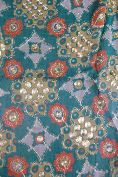 Vintage Retro Floral Print Sari - New