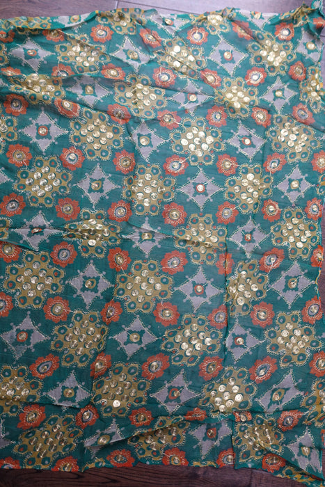 Vintage Retro Floral Print Sari - New