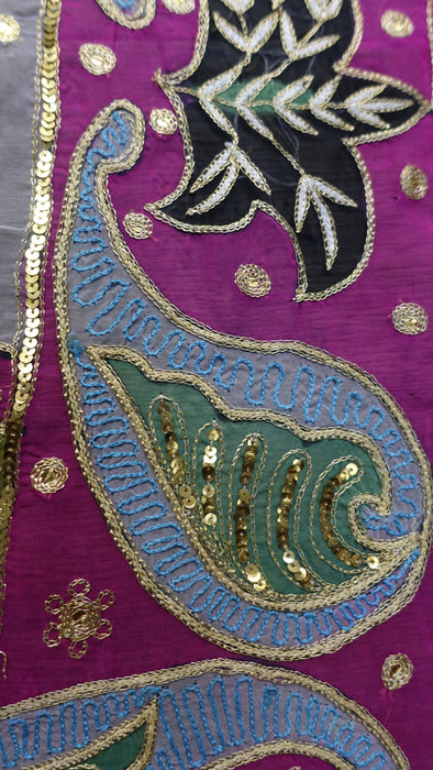 Vintage Sequinned  Colourful Sari - Preloved