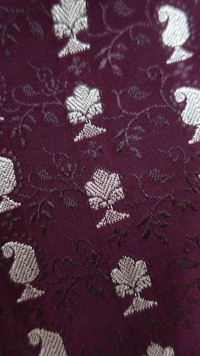 Dark Plum Vintage Heavy Sari - New