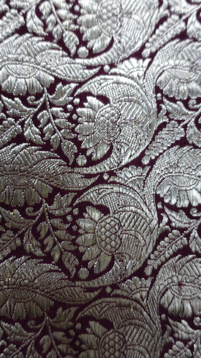 Dark Plum Vintage Heavy Sari - New