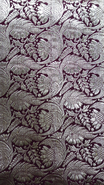 Dark Plum Vintage Heavy Sari - New