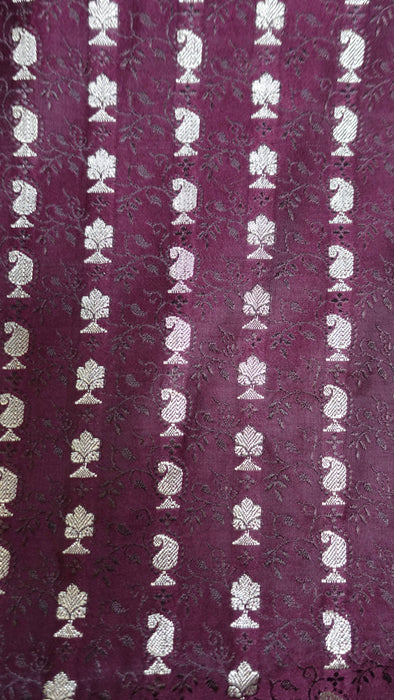 Dark Plum Vintage Heavy Sari - New