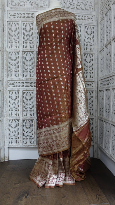 2 Tone Vintage Banarsi Heavy Sari - New