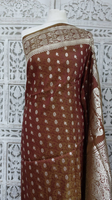 2 Tone Vintage Banarsi Heavy Sari - New