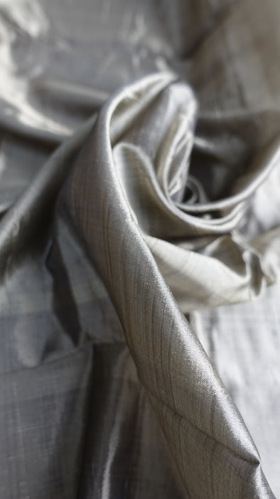 Khaki Silk Blend Sari - New